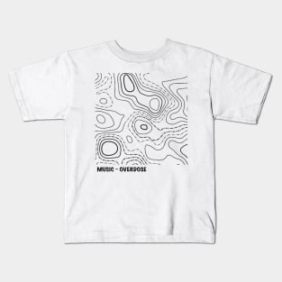 Music Overdose Vintage Swirls - Music Lover - No Music No Life Quote Kids T-Shirt